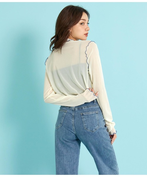 ANAP(アナップ)の「配色メローシアートップスカットソー(Tシャツ/カットソー・レディース・ブラック/グリーン/アイボリー・FREE)」の12枚目の写真