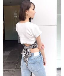 GYDA | レオパードバックリボンTOPS(Tシャツ/カットソー)