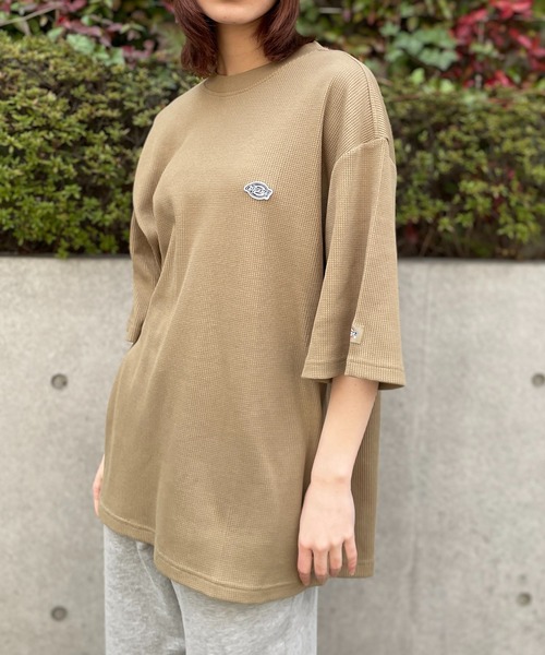 Dickies（ディッキーズ）の「【Dickies】ワッフル袖リブTシャツ 3278-5429（Tシャツ/カットソー・メンズ・ベージュ/ネイビー/ブラック/アイボリー・L/M/XL）」の4枚目の写真