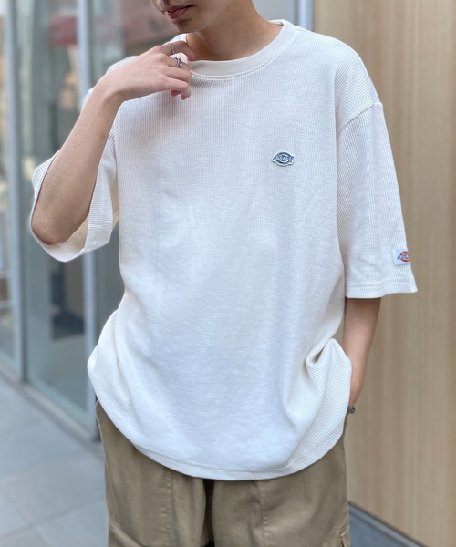 Dickies（ディッキーズ）の「【Dickies】ワッフル袖リブTシャツ 3278-5429（Tシャツ/カットソー・メンズ・ベージュ/ネイビー/ブラック/アイボリー・L/M/XL）」の6枚目の写真