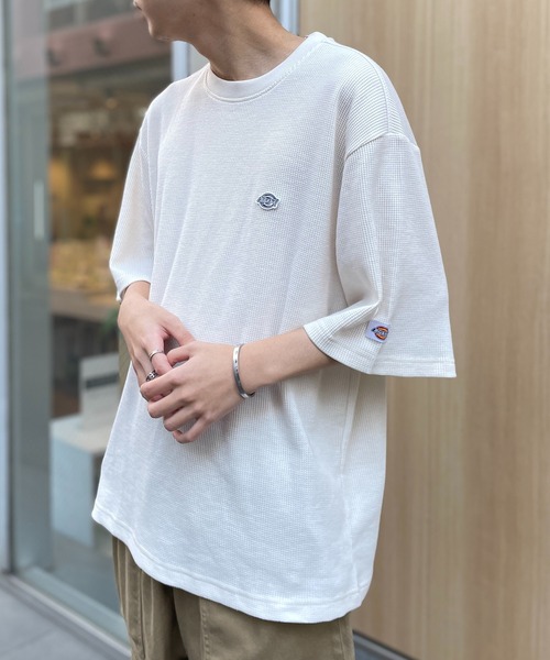 Dickies（ディッキーズ）の「【Dickies】ワッフル袖リブTシャツ 3278-5429（Tシャツ/カットソー・メンズ・ベージュ/ネイビー/ブラック/アイボリー・L/M/XL）」の7枚目の写真