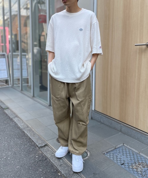 Dickies（ディッキーズ）の「【Dickies】ワッフル袖リブTシャツ 3278-5429（Tシャツ/カットソー・メンズ・ベージュ/ネイビー/ブラック/アイボリー・L/M/XL）」の8枚目の写真