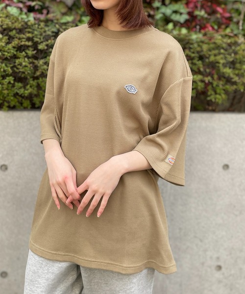 Dickies（ディッキーズ）の「【Dickies】ワッフル袖リブTシャツ 3278-5429（Tシャツ/カットソー・メンズ・ベージュ/ネイビー/ブラック/アイボリー・L/M/XL）」の11枚目の写真