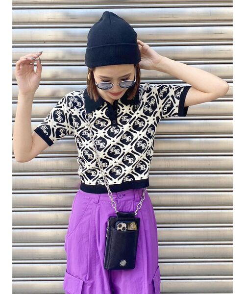 EVRIS(エヴリス)の「ジャガードシャツニットトップス(ニット/セーター・レディース・ベージュ/グリーン/ブラック・FREE)」の12枚目の写真