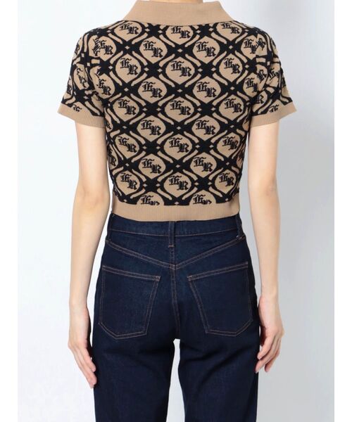 EVRIS(エヴリス)の「ジャガードシャツニットトップス(ニット/セーター・レディース・ベージュ/グリーン/ブラック・FREE)」の8枚目の写真