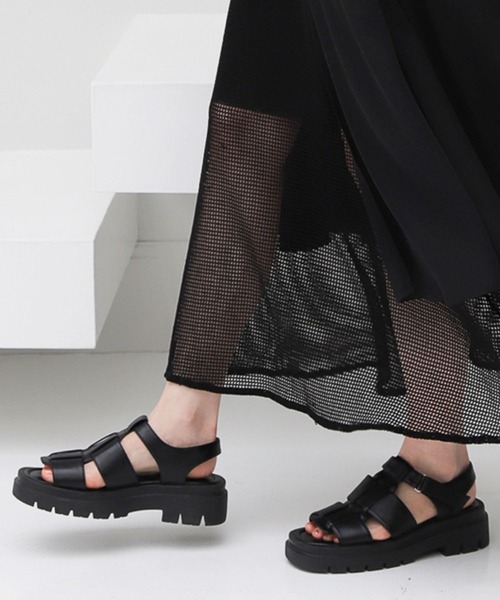 RAGEBLUE（レイジブルー）の「ボリュームソールグルカサンダル（サンダル・レディース・ブラック/ブラウン・LARGE/MEDIUM）」の2枚目の写真