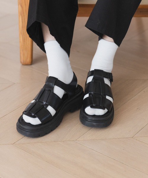 RAGEBLUE（レイジブルー）の「ボリュームソールグルカサンダル（サンダル・レディース・ブラック/ブラウン・LARGE/MEDIUM）」の3枚目の写真