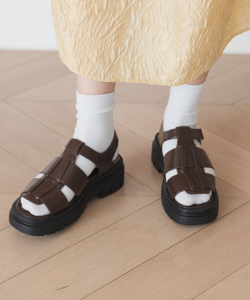 RAGEBLUE（レイジブルー）の「ボリュームソールグルカサンダル（サンダル・レディース・ブラック/ブラウン・LARGE/MEDIUM）」の4枚目の写真