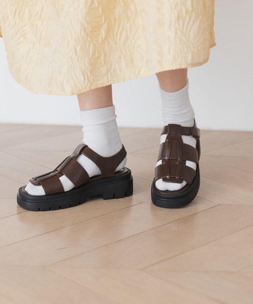 RAGEBLUE（レイジブルー）の「ボリュームソールグルカサンダル（サンダル・レディース・ブラック/ブラウン・LARGE/MEDIUM）」の5枚目の写真