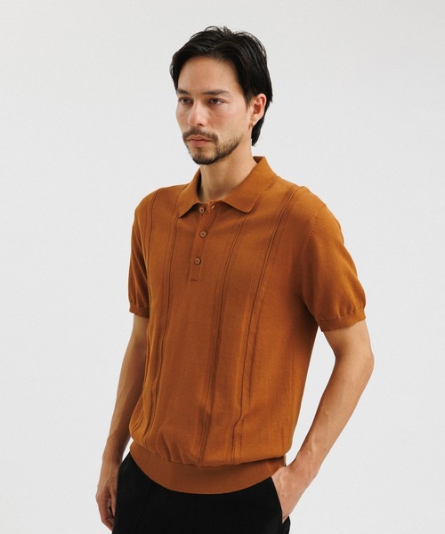 Saturdays NYC（サタデーズ ニューヨークシティ ）の「Jahmad Knit Polo（ポロシャツ・メンズ・ダークブラウン/ラベンダー・S/XL/M/X-SMALL/L）」の8枚目の写真