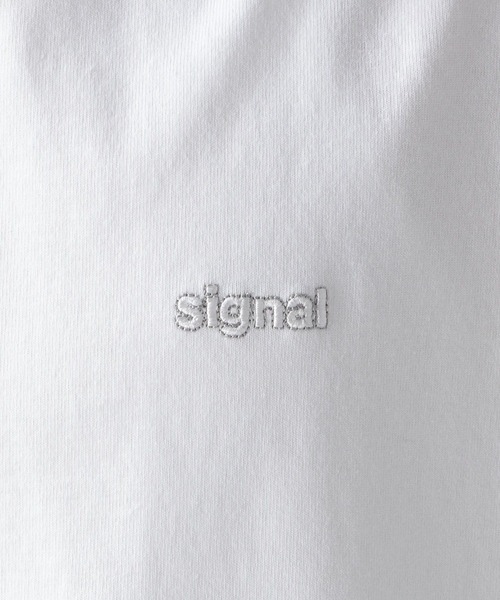 SIGNAL SPORTS(シグナルスポーツ)の「【SIGNAL SPORTS】ワンポイント刺繍/ビッグシルエットTシャツ(Tシャツ/カットソー・メンズ・ホワイト/ホワイト系その他/ブラック/イエロー/ブルー/グリーン・MEDIUM/LARGE)」の9枚目の写真