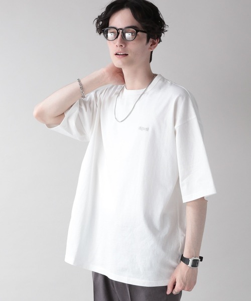 SIGNAL SPORTS(シグナルスポーツ)の「【SIGNAL SPORTS】ワンポイント刺繍/ビッグシルエットTシャツ(Tシャツ/カットソー・メンズ・ホワイト/ホワイト系その他/ブラック/イエロー/ブルー/グリーン・MEDIUM/LARGE)」の22枚目の写真