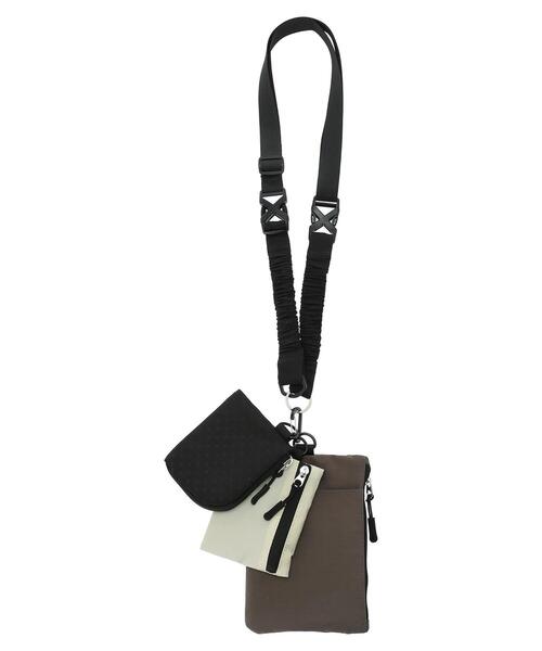Green　Parks（グリーンパークス）の「・マルチ3Pポーチショルダー（ショルダーバッグ・レディース・グレー/ブラック/ベージュ・FREE）」の4枚目の写真