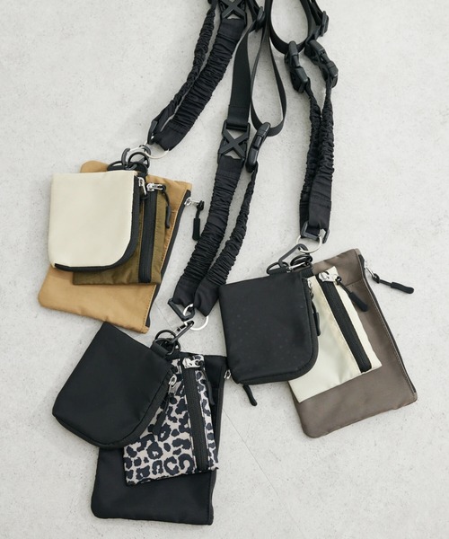 Green　Parks（グリーンパークス）の「・マルチ3Pポーチショルダー（ショルダーバッグ・レディース・グレー/ブラック/ベージュ・FREE）」の17枚目の写真