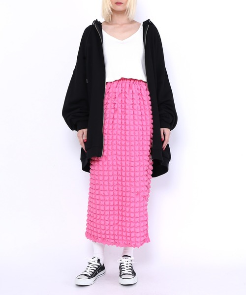PUNYUS(プニュズ)の「ポップコーンスリットロングスカート(スカート・レディース・ピンク/ライトパープル/ブルー/ブラック・1/2/3/4)」の21枚目の写真