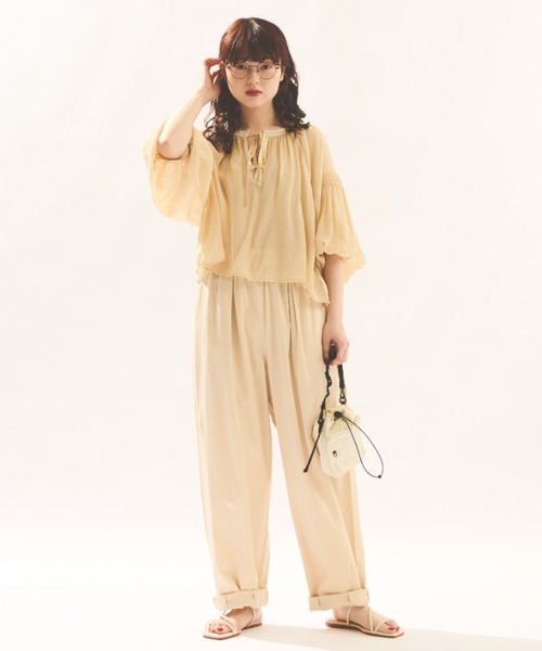 MERLOT（メルロー）の「コットンサーカスパンツ（その他パンツ・レディース・ナチュラル/ピンク/イエロー・SMALL/FREE）」の13枚目の写真
