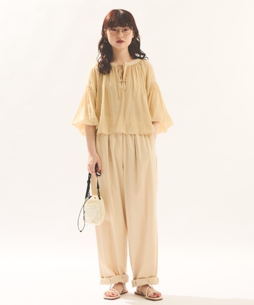 MERLOT（メルロー）の「コットンサーカスパンツ（その他パンツ・レディース・ナチュラル/ピンク/イエロー・SMALL/FREE）」の15枚目の写真