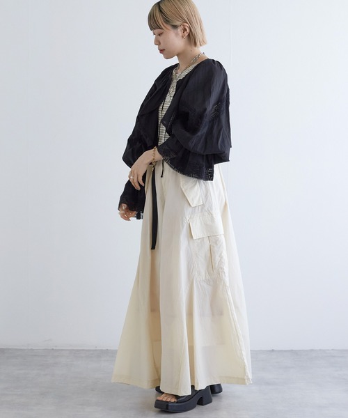 w closet（ダブルクローゼット）の「フレアロングカーゴスカート