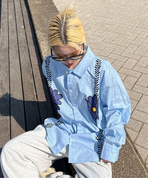 sedacle(セダクル)の「デイジーシャツ(シャツ/ブラウス・メンズ・オフホワイト/サックスブルー・MEDIUM/LARGE)」の16枚目の写真