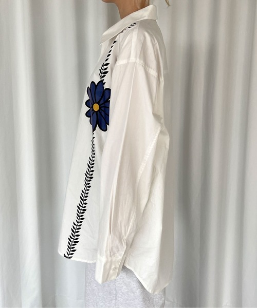 sedacle(セダクル)の「デイジーシャツ(シャツ/ブラウス・メンズ・オフホワイト/サックスブルー・MEDIUM/LARGE)」の10枚目の写真