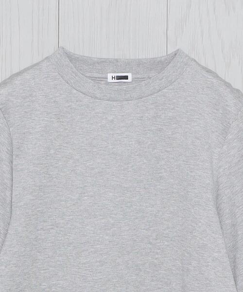 H BEAUTY&YOUTH UNITED ARROWS(エイチビューティーアンドユースユナイテッドアローズ)の「<H>COTTON HIGH GAUGE CLOPPED SHORT SLEEVE/カットソー(Tシャツ/カットソー・レディース・ホワイト/ブラック/グレー・FREE)」の11枚目の写真