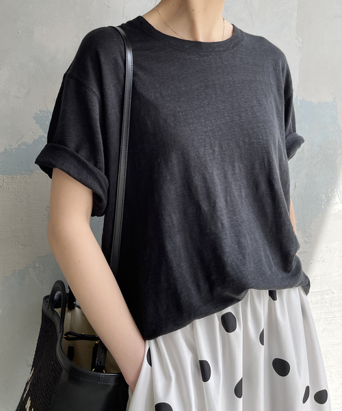 新品♥spick & span スピック リネン天竺テンジクTシャツ ブラック 3071000206966518_01_2558.jpeg