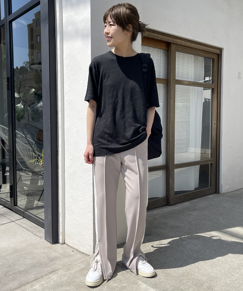 新品♥spick & span スピック リネン天竺テンジクTシャツ ブラック 新品♥spick & span スピック リネン天竺テンジクTシャツ