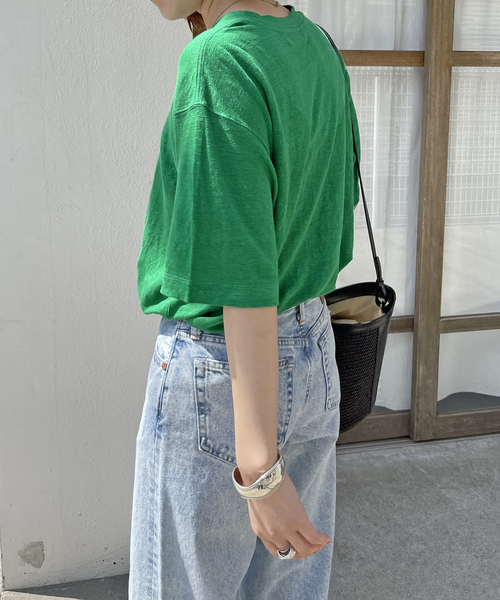 Spick and Span リネン天竺Tシャツ Spick & Span（スピックアンドスパン）の「リネン天竺Tシャツ（Tシャツ