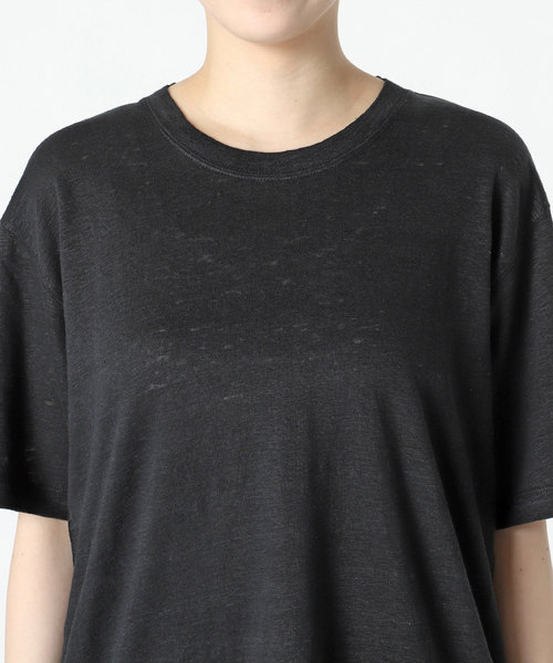 新品♥spick & span スピック リネン天竺テンジクTシャツ ブラック Spick & Span（スピックアンドスパン）の「リネン天竺Tシャツ（T