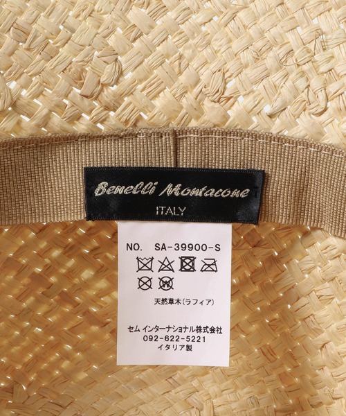 BENELLI（ベネリ）の「Benelli Montacone　ラフィアハット（ハット・レディース・ベージュ/ブラック・FREE）」の11枚目の写真