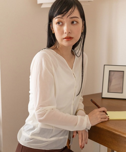 LOWRYS FARM(ローリーズファーム)の「2WAYチュールキリカエカーディガンLS 903932(カーディガン/ボレロ・レディース・オレンジ/グレー/ブラック/ホワイト/ホワイト系その他・FREE)」の19枚目の写真