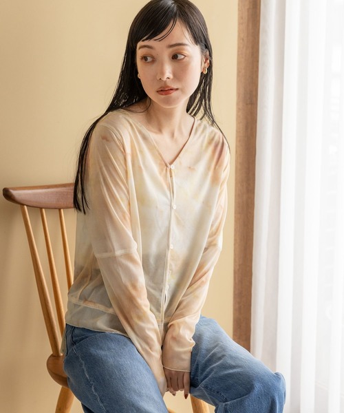 LOWRYS FARM(ローリーズファーム)の「2WAYチュールキリカエカーディガンLS 903932(カーディガン/ボレロ・レディース・オレンジ/グレー/ブラック/ホワイト/ホワイト系その他・FREE)」の7枚目の写真