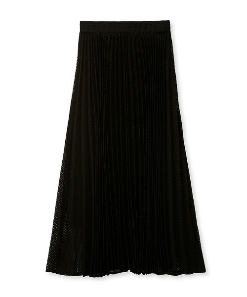 【未使用】FRAY I.Dメッシュプリーツスカート ブラック size1 FRAY I.D（フレイアイディー）の「メッシュプリーツスカート（スカート