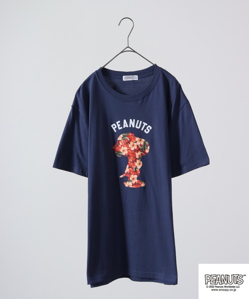 PEANUTS（ピーナッツ）の「PEANUTS スヌーピー フォト Tシャツ 半袖（Tシャツ/カットソー・レディース・オフホワイト/ネイビー/ブルーグレー/チャコール/レモンイエロー/ピンク・L/S/M）」の4枚目の写真