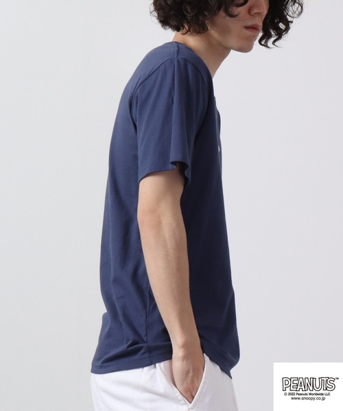 PEANUTS（ピーナッツ）の「PEANUTS スヌーピー フォト Tシャツ 半袖（Tシャツ/カットソー・レディース・オフホワイト/ネイビー/ブルーグレー/チャコール/レモンイエロー/ピンク・L/S/M）」の10枚目の写真