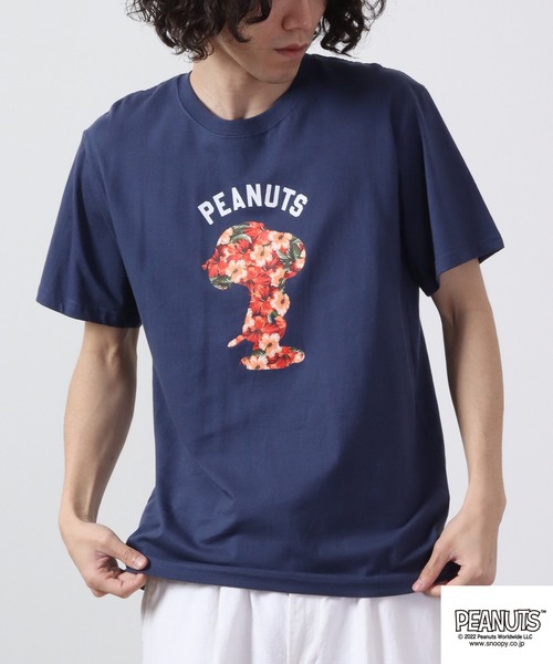 PEANUTS（ピーナッツ）の「PEANUTS スヌーピー フォト Tシャツ 半袖（Tシャツ/カットソー・レディース・オフホワイト/ネイビー/ブルーグレー/チャコール/レモンイエロー/ピンク・L/S/M）」の14枚目の写真