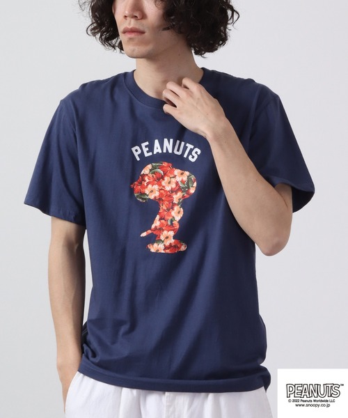 PEANUTS（ピーナッツ）の「PEANUTS スヌーピー フォト Tシャツ 半袖（Tシャツ/カットソー・レディース・オフホワイト/ネイビー/ブルーグレー/チャコール/レモンイエロー/ピンク・L/S/M）」の13枚目の写真