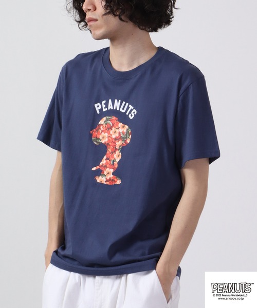 PEANUTS（ピーナッツ）の「PEANUTS スヌーピー フォト Tシャツ 半袖（Tシャツ/カットソー・レディース・オフホワイト/ネイビー/ブルーグレー/チャコール/レモンイエロー/ピンク・L/S/M）」の12枚目の写真