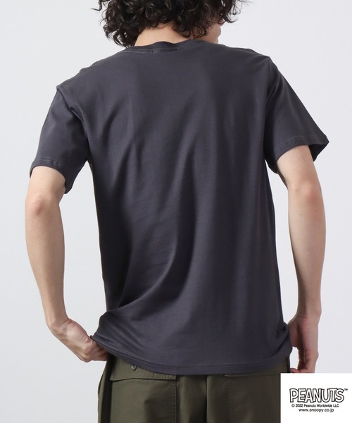 PEANUTS（ピーナッツ）の「PEANUTS スヌーピー フォト Tシャツ 半袖（Tシャツ/カットソー・レディース・オフホワイト/ネイビー/ブルーグレー/チャコール/レモンイエロー/ピンク・L/S/M）」の16枚目の写真