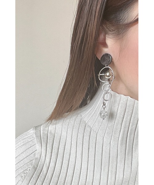 tone(トーン)の「【Agaro】No.338 天然石 アシンメトリー 痛くなりにくいイヤリング(MA)(イヤリング・レディース・シルバー/シルバー系1/シルバー系その他2/シルバー系3・FREE)」の18枚目の写真