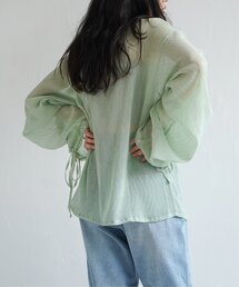 VENCEEXCHANGE | シアープリーツ袖ドロストトップス(シャツ/ブラウス)