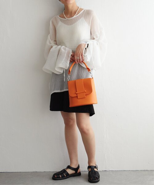 VENCEEXCHANGE（ヴァンスエクスチェンジ）の「シアープリーツ袖ドロストトップス（シャツ/ブラウス・レディース・オフホワイト/ブラック/グリーン/パープル・FREE）」の11枚目の写真