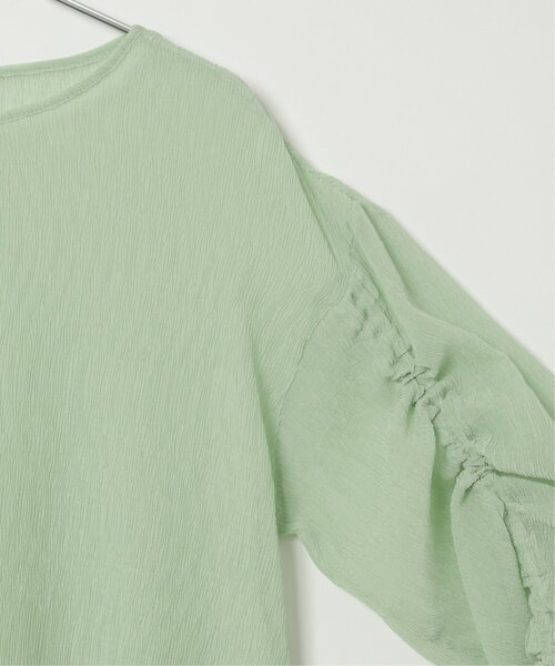 VENCEEXCHANGE（ヴァンスエクスチェンジ）の「シアープリーツ袖ドロストトップス（シャツ/ブラウス・レディース・オフホワイト/ブラック/グリーン/パープル・FREE）」の14枚目の写真