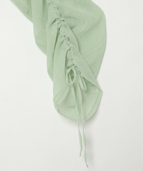 VENCEEXCHANGE（ヴァンスエクスチェンジ）の「シアープリーツ袖ドロストトップス（シャツ/ブラウス・レディース・オフホワイト/ブラック/グリーン/パープル・FREE）」の15枚目の写真