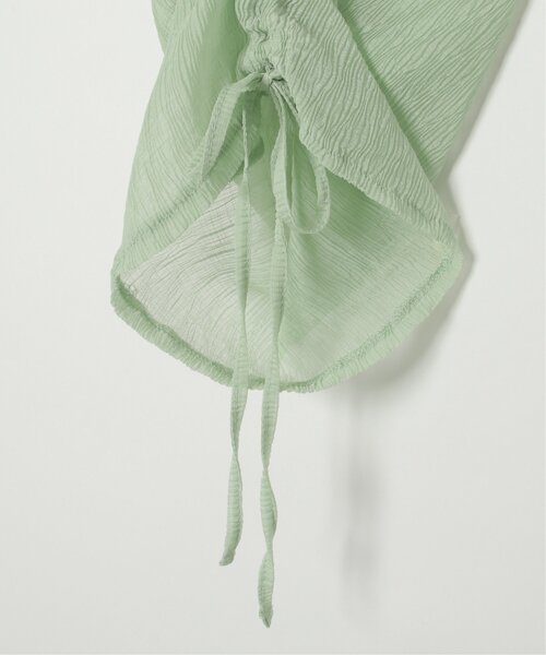 VENCEEXCHANGE（ヴァンスエクスチェンジ）の「シアープリーツ袖ドロストトップス（シャツ/ブラウス・レディース・オフホワイト/ブラック/グリーン/パープル・FREE）」の16枚目の写真