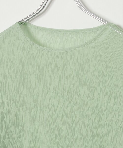 VENCEEXCHANGE（ヴァンスエクスチェンジ）の「シアープリーツ袖ドロストトップス（シャツ/ブラウス・レディース・オフホワイト/ブラック/グリーン/パープル・FREE）」の18枚目の写真