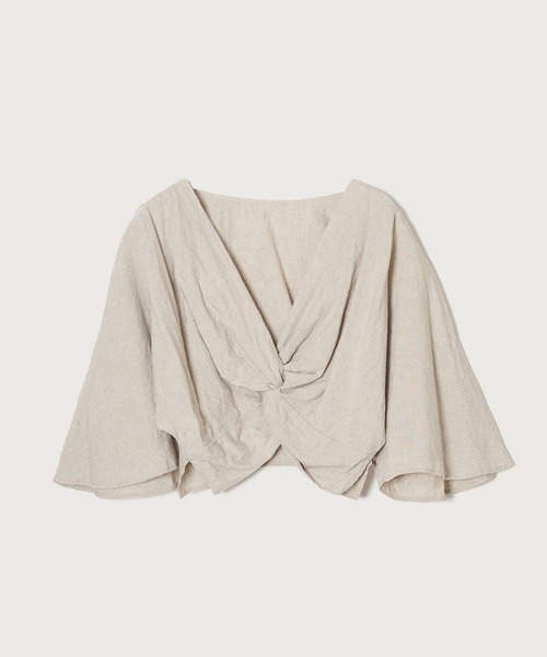 k3&co.（ケイスリーアンドコー）の「SHORT BLOUSE（シャツ/ブラウス・レディース・チャコール/ベージュ・ONE SIZE）」の14枚目の写真