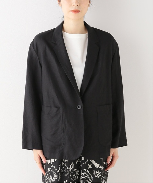 FRAMeWORK（フレームワーク）の「≪追加≫レーヨン麻テーラードジャケット2（テーラードジャケット・レディース・ブラック/ベージュ・36/38）」の9枚目の写真
