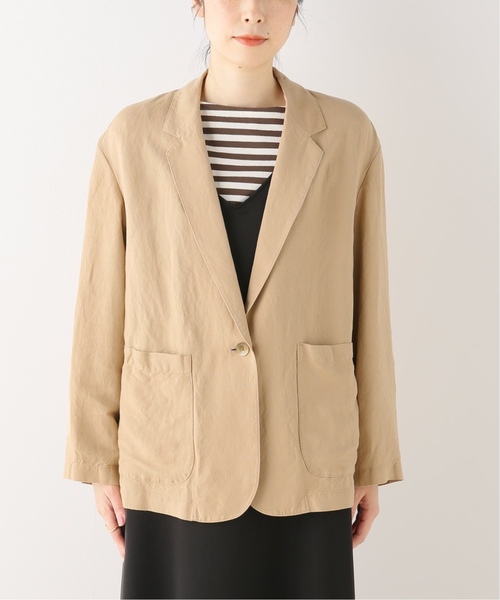FRAMeWORK（フレームワーク）の「≪追加≫レーヨン麻テーラードジャケット2（テーラードジャケット・レディース・ブラック/ベージュ・36/38）」の7枚目の写真