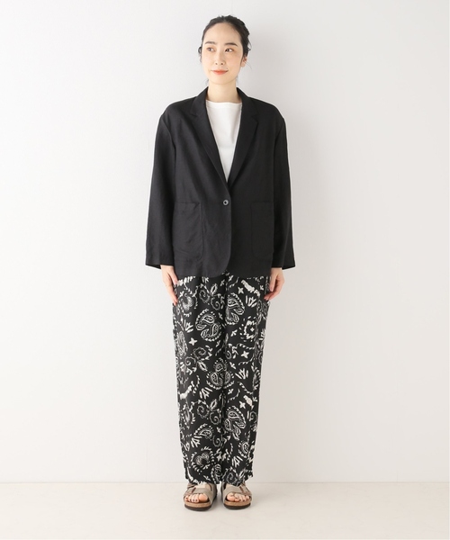 FRAMeWORK（フレームワーク）の「≪追加≫レーヨン麻テーラードジャケット2（テーラードジャケット・レディース・ブラック/ベージュ・36/38）」の5枚目の写真